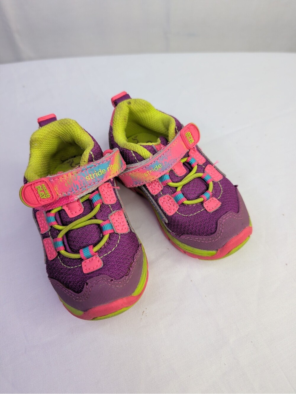 Stride Rite Baby Girls Purple and Pink Sneakers Size 4.5M